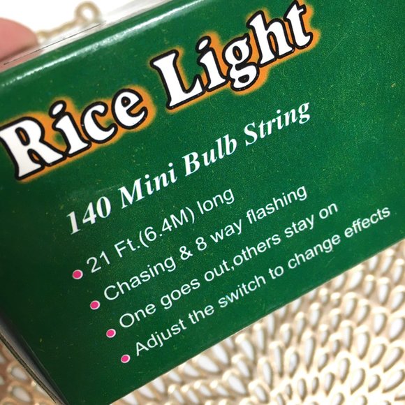 RICE LIGHTS String Purple 140 Count VTG NWT NOS - Picture 10 of 10
